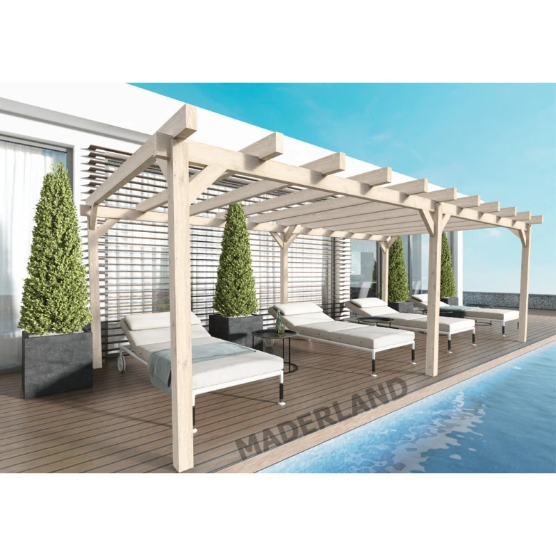 Pergola En Bois Lamellé-collé 400x400cm Marsella – Maderland 3 Pergola En Bois Lamellé-collé 400x400cm Marsella – Maderland