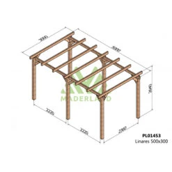 Abri De Jardin -Abri De Jardin pergola en bois lamelle colle 500x300cm linares maderland 1