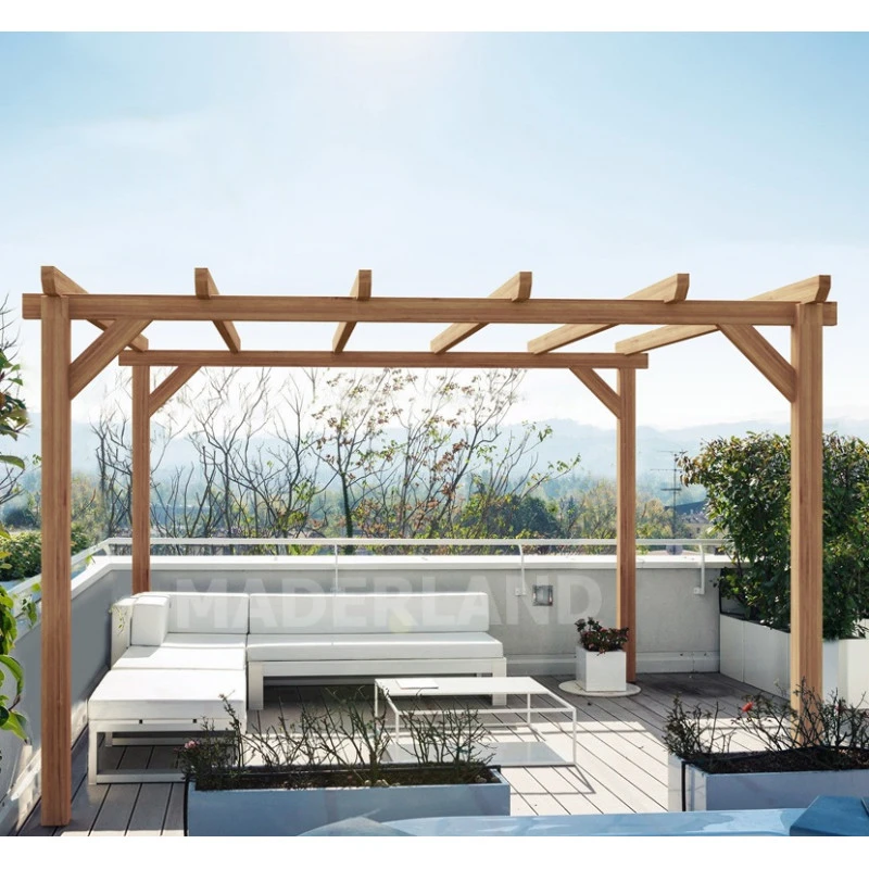 Pergola En Bois Lamellé-collé 500x400cm Sitges – Maderland 3 Pergola En Bois Lamellé-collé 500x400cm Sitges – Maderland