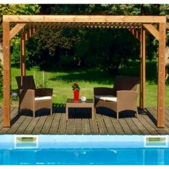 Abri De Jardin -Abri De Jardin pergola thermauvent 1067m en bois avec vantelles sur le toit habrita 1