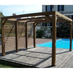 Abri De Jardin 17 Pergola THERMAUVENT 10,67m² Paroi Avec Ventelles Mobiles HABRITA