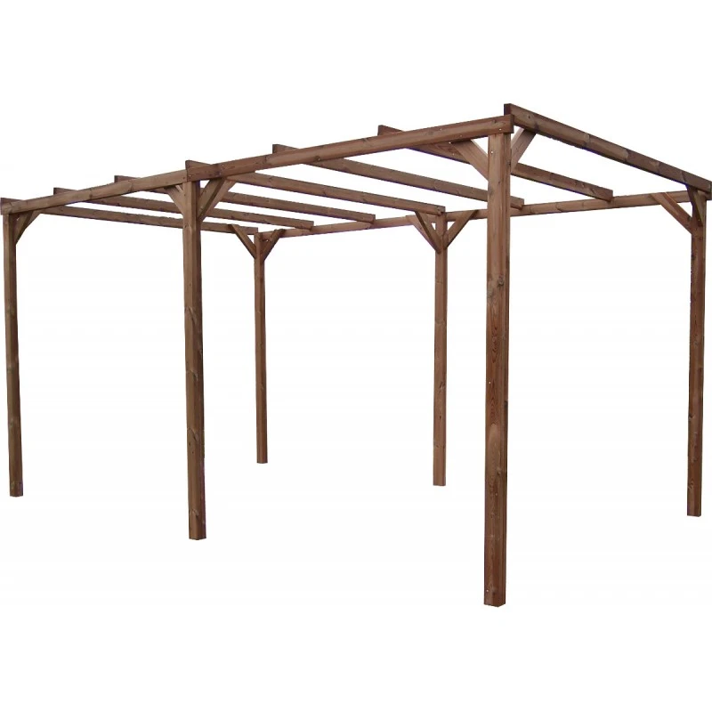 Pergola THONON 14,80m² En Bois Thermo Chauffé Sans Couverture – HABRITA 4 Pergola THONON 14,80m² En Bois Thermo Chauffé Sans Couverture – HABRITA – Image 2