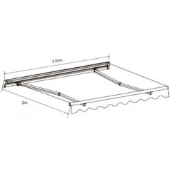 Store Banne Manuel 295x200cm EASY Toile Polyester Beige - X-METAL -Abri De Jardin store banne manuel 295x200cm easy toile polyester beige x metal 2