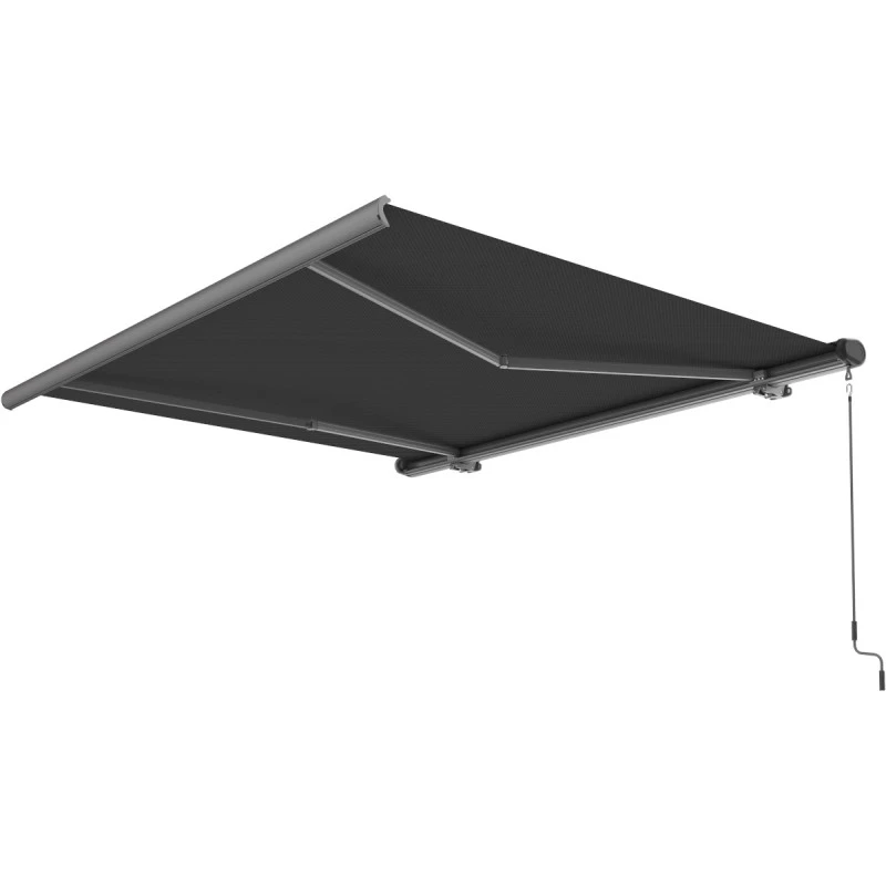 Store Banne Manuel 300x250cm LUXO Toile Polyester Grise - X-METAL 7 Store Banne Manuel 300x250cm LUXO Toile Polyester Grise - X-METAL – Image 5