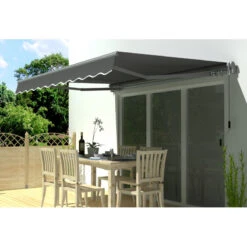 Store Banne Manuel 350x250cm EASY Toile Polyester Grise - X-METAL 11 Store Banne Manuel 350x250cm EASY Toile Polyester Grise - X-METAL -Abri De Jardin store banne manuel 350x250cm easy toile polyester grise x metal 3