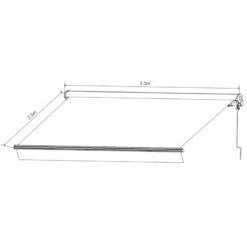 Store Banne Motorisé 350x250cm DECO Toile Polyester Grise - X-METAL 9 Store Banne Motorisé 350x250cm DECO Toile Polyester Grise - X-METAL -Abri De Jardin store banne motorise 350x250cm deco toile polyester grise x metal 1