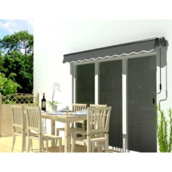 Store Banne Motorisé 350x250cm EASY Toile Polyester Grise - X-METAL 13 Store Banne Motorisé 350x250cm EASY Toile Polyester Grise - X-METAL -Abri De Jardin store banne motorise 350x250cm easy toile polyester grise x metal 5