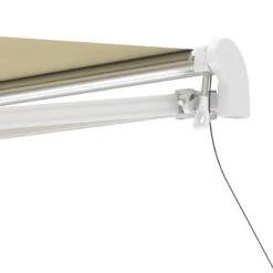 Store Banne Motorisé 395x300cm EASY Toile Polyester Beige - X-METAL -Abri De Jardin store banne motorise 395x300cm easy toile polyester beige x metal 3