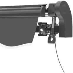 Store Banne Motorisé 395x300cm EASY Toile Polyester Grise - X-METAL -Abri De Jardin store banne motorise 395x300cm easy toile polyester grise x metal 4