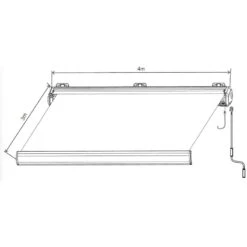 Store Banne Motorisé 400x300cm LUXO Toile Polyester Grise - X-METAL -Abri De Jardin store banne motorise 400x300cm luxo toile polyester grise x metal 2