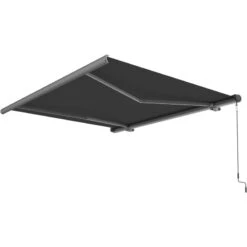 Store Banne Motorisé 500x300cm LUXO Toile Polyester Grise - X-METAL 12 Store Banne Motorisé 500x300cm LUXO Toile Polyester Grise - X-METAL -Abri De Jardin store banne motorise 500x300cm luxo toile polyester grise x metal 4