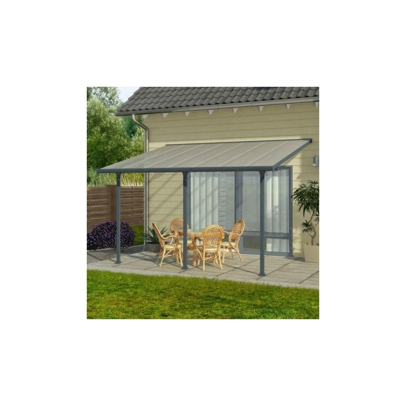 Toit De Terrasse 300x600cm En Alu Gris Anthracite Et Polycarbonate 8mm PATIO 3 Toit De Terrasse 300x600cm En Alu Gris Anthracite Et Polycarbonate 8mm PATIO