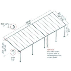 Toit De Terrasse 300x971cm En Aluminium Gris Et Polycarbonate 8mm FERIA - Canopia By Palram 10 Toit De Terrasse 300x971cm En Aluminium Gris Et Polycarbonate 8mm FERIA - Canopia By Palram -Abri De Jardin toit de terrasse 300x971cm en aluminium gris et polycarbonate 8mm feria palram 2