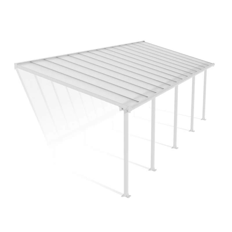 Toit De Terrasse En Aluminium Blanc 3x8,51m + PC 16mm Olympia - Palram - Canopia 4 Toit De Terrasse En Aluminium Blanc 3x8,51m + PC 16mm Olympia - Palram - Canopia – Image 2