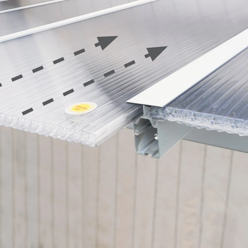 Toit De Terrasse En Aluminium Blanc 3x8,51m + PC 16mm Olympia - Palram - Canopia 6 Toit De Terrasse En Aluminium Blanc 3x8,51m + PC 16mm Olympia - Palram - Canopia – Image 4