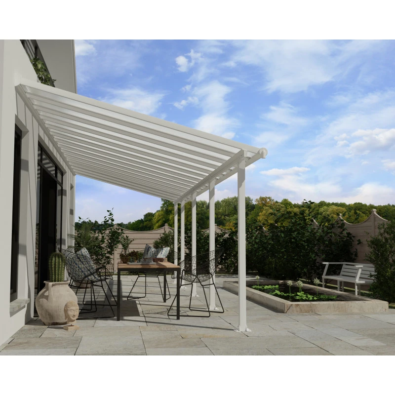 Toit De Terrasse En Aluminium Blanc 3x8,51m + PC 16mm Olympia - Palram - Canopia 3 Toit De Terrasse En Aluminium Blanc 3x8,51m + PC 16mm Olympia - Palram - Canopia
