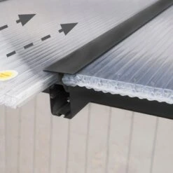 Toit De Terrasse En Aluminium Gris 3x9,71m + PC 16mm Olympia - Palram - Canopia -Abri De Jardin toit de terrasse en aluminium gris 3x971m pc 16mm olympia palram 4