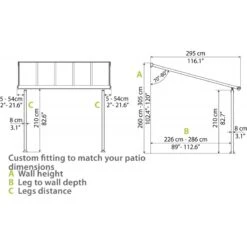 Toit De Terrasse En Aluminium Gris 3x9,71m + PC 16mm Olympia - Palram - Canopia -Abri De Jardin toit de terrasse en aluminium gris 3x971m pc 16mm olympia palram 5