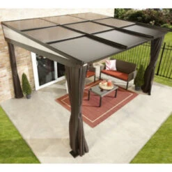 Tonnelle Adossée Budapest 364x288cm En Aluminium Avec Toit Rétractable - SOJAG 10 Tonnelle Adossée Budapest 364x288cm En Aluminium Avec Toit Rétractable - SOJAG -Abri De Jardin tonnelle adossee budapest 364x288cm en aluminium avec toit retractable sojag 2