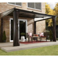 Tonnelle Adossée Budapest 364x288cm En Aluminium Avec Toit Rétractable - SOJAG 11 Tonnelle Adossée Budapest 364x288cm En Aluminium Avec Toit Rétractable - SOJAG -Abri De Jardin tonnelle adossee budapest 364x288cm en aluminium avec toit retractable sojag 3