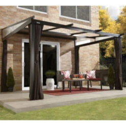 Tonnelle Adossée Budapest 364x288cm En Aluminium Avec Toit Rétractable - SOJAG 12 Tonnelle Adossée Budapest 364x288cm En Aluminium Avec Toit Rétractable - SOJAG -Abri De Jardin tonnelle adossee budapest 364x288cm en aluminium avec toit retractable sojag 4