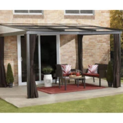 Tonnelle Adossée Budapest 364x288cm En Aluminium Avec Toit Rétractable - SOJAG 13 Tonnelle Adossée Budapest 364x288cm En Aluminium Avec Toit Rétractable - SOJAG -Abri De Jardin tonnelle adossee budapest 364x288cm en aluminium avec toit retractable sojag 5