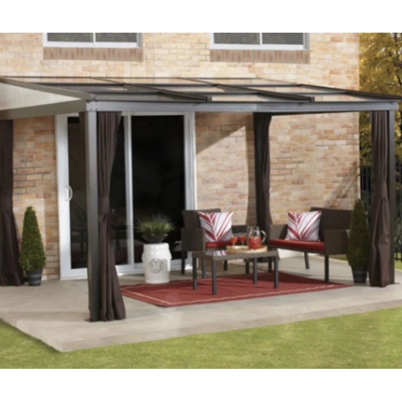 Tonnelle Adossée Budapest 364x288cm En Aluminium Avec Toit Rétractable - SOJAG 8 Tonnelle Adossée Budapest 364x288cm En Aluminium Avec Toit Rétractable - SOJAG – Image 6