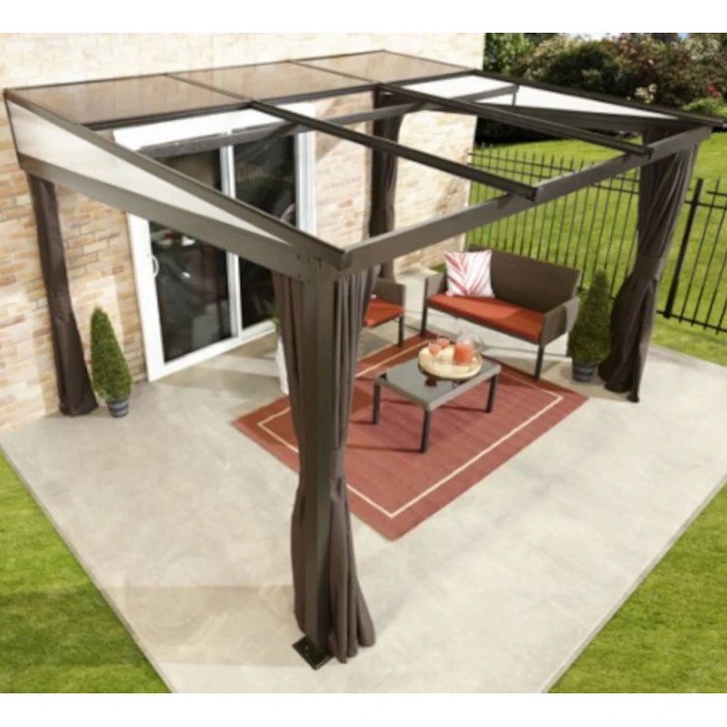 Tonnelle Adossée Budapest 364x288cm En Aluminium Avec Toit Rétractable - SOJAG 3 Tonnelle Adossée Budapest 364x288cm En Aluminium Avec Toit Rétractable - SOJAG