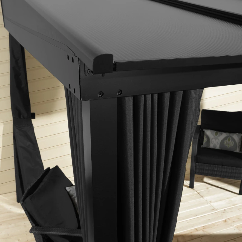 Tonnelle Adossée St. Barth 363x298cm En Aluminium Et Polycarbonate 8mm - SOJAG 4 Tonnelle Adossée St. Barth 363x298cm En Aluminium Et Polycarbonate 8mm - SOJAG – Image 2