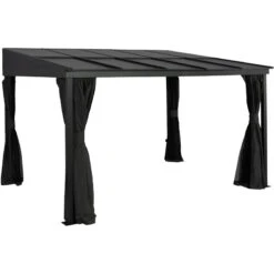 Tonnelle Adossée St. Barth 424x296cm En Aluminium Et Polycarbonate 8mm - SOJAG -Abri De Jardin tonnelle adossee st barth 424x296cm en aluminium et polycarbonate 8mm sojag 3