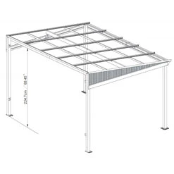 Tonnelle Adossée St. Barth 424x296cm En Aluminium Et Polycarbonate 8mm - SOJAG -Abri De Jardin tonnelle adossee st barth 424x296cm en aluminium et polycarbonate 8mm sojag 4
