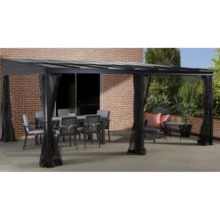 Tonnelle Adossée St. Barth 484x363cm En Aluminium Et Polycarbonate 8mm - SOJAG