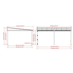 Tonnelle Adossée St. Barth 484x363cm En Aluminium Et Polycarbonate 8mm - SOJAG -Abri De Jardin tonnelle adossee st barth 484x363cm en aluminium et polycarbonate 8mm sojag 4