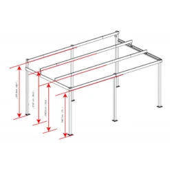Tonnelle Adossée St. Barth 484x363cm En Aluminium Et Polycarbonate 8mm - SOJAG -Abri De Jardin tonnelle adossee st barth 484x363cm en aluminium et polycarbonate 8mm sojag 5