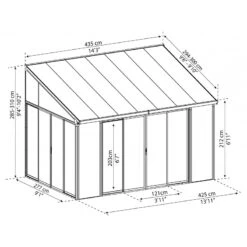 Véranda 300x425cm En Alu Blanc Et Polycarbonate 8mm Sanremo - Palram - Canopia -Abri De Jardin veranda 300x425cm en alu blanc et polycarbonate 8mm sanremo 3