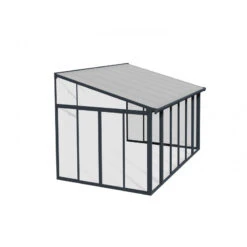 Véranda 300x425cm En Alu Gris Et Polycarbonate 8mm Sanremo - Palram - Canopia -Abri De Jardin veranda 300x425cm en alu gris et polycarbonate 8mm sanremo palram 3