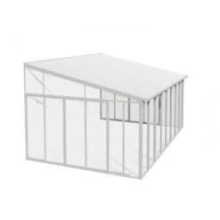 Véranda 400x425cm En Alu Blanc Et Polycarbonate 8mm Sanremo - Palram - Canopia -Abri De Jardin veranda 400x425cm en alu blanc et polycarbonate 8mm sanremo palram 2