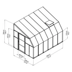 Véranda En PVC Et Polycarbonate Transparent 258x384cm Sun Room - Canopia By Palram 12 Véranda En PVC Et Polycarbonate Transparent 258x384cm Sun Room - Canopia By Palram -Abri De Jardin veranda en pvc et polycarbonate transparent 258x384cm sun room rion 4
