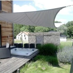 Voile D'ombrage Rectangle Coolfit 500x300cm Anthracite – NESLING -Abri De Jardin voile d ombrage rectangle coolfit 500x300cm anthracite nesling 2