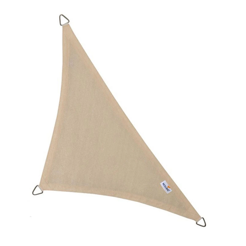 Voile D'ombrage Triangle 90° Coolfit 400x400x570cm Crème - NESLING 4 Voile D'ombrage Triangle 90° Coolfit 400x400x570cm Crème - NESLING – Image 2