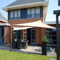 Voile D'ombrage Triangle Coolfit 500x500x500cm Sable - NESLING -Abri De Jardin voile d ombrage triangle coolfit 500x500x500cm sable nesling 2